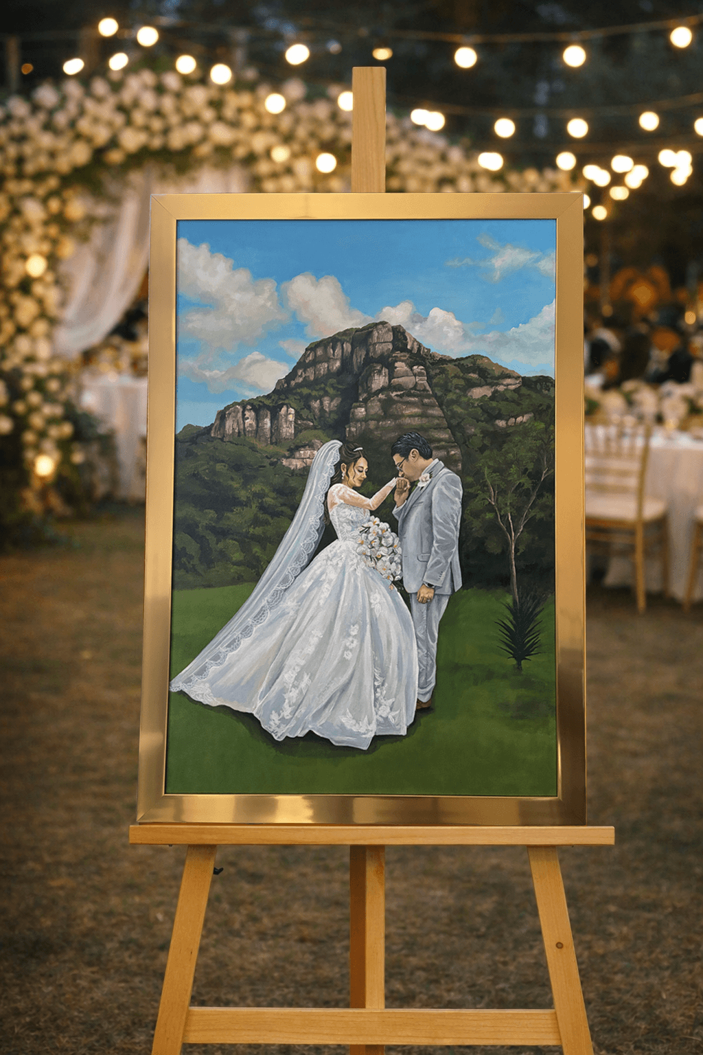 Retrato de novios en vivo
