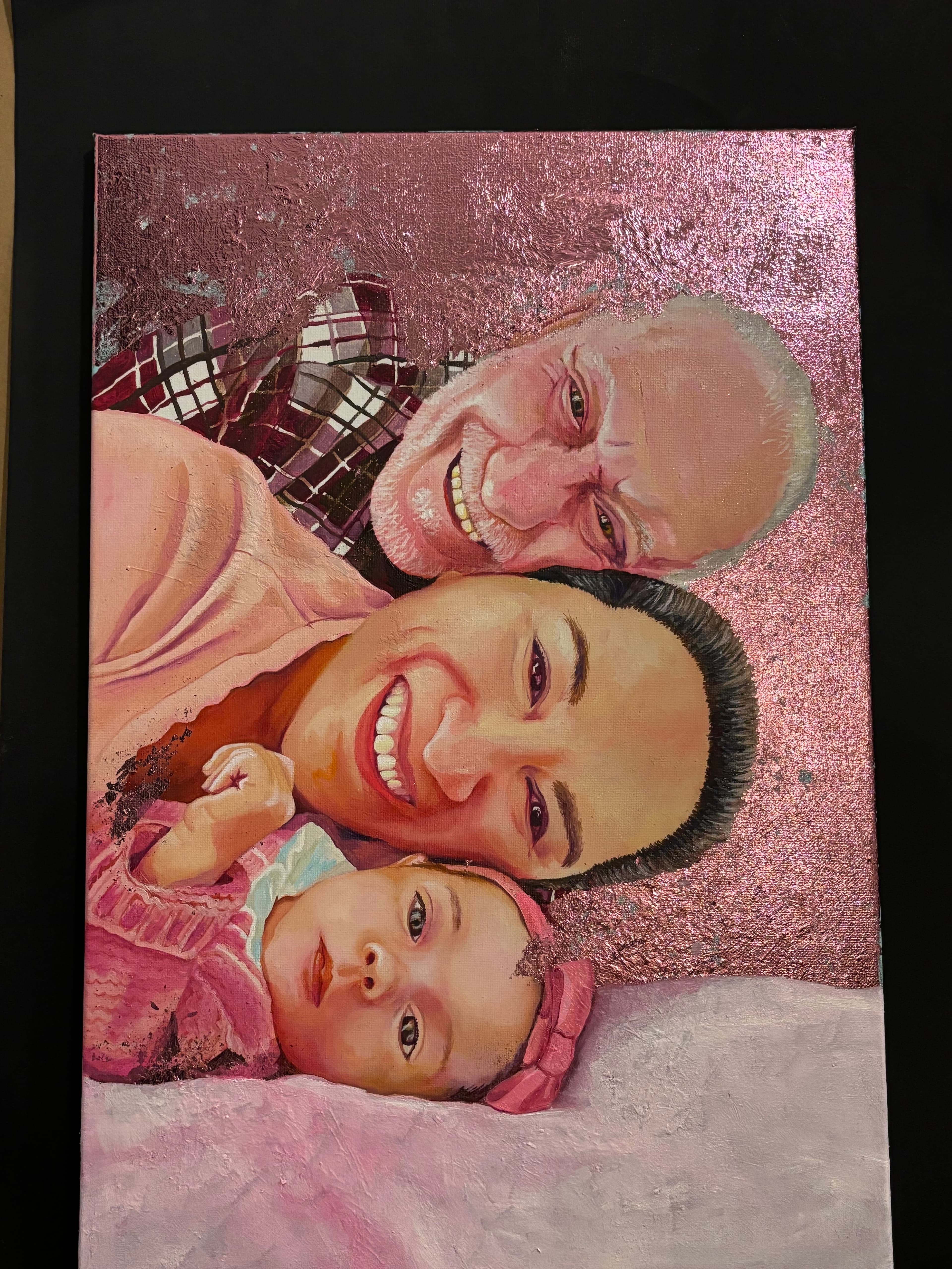 Retrato familiar personalizado realizado por Michelle Ortega