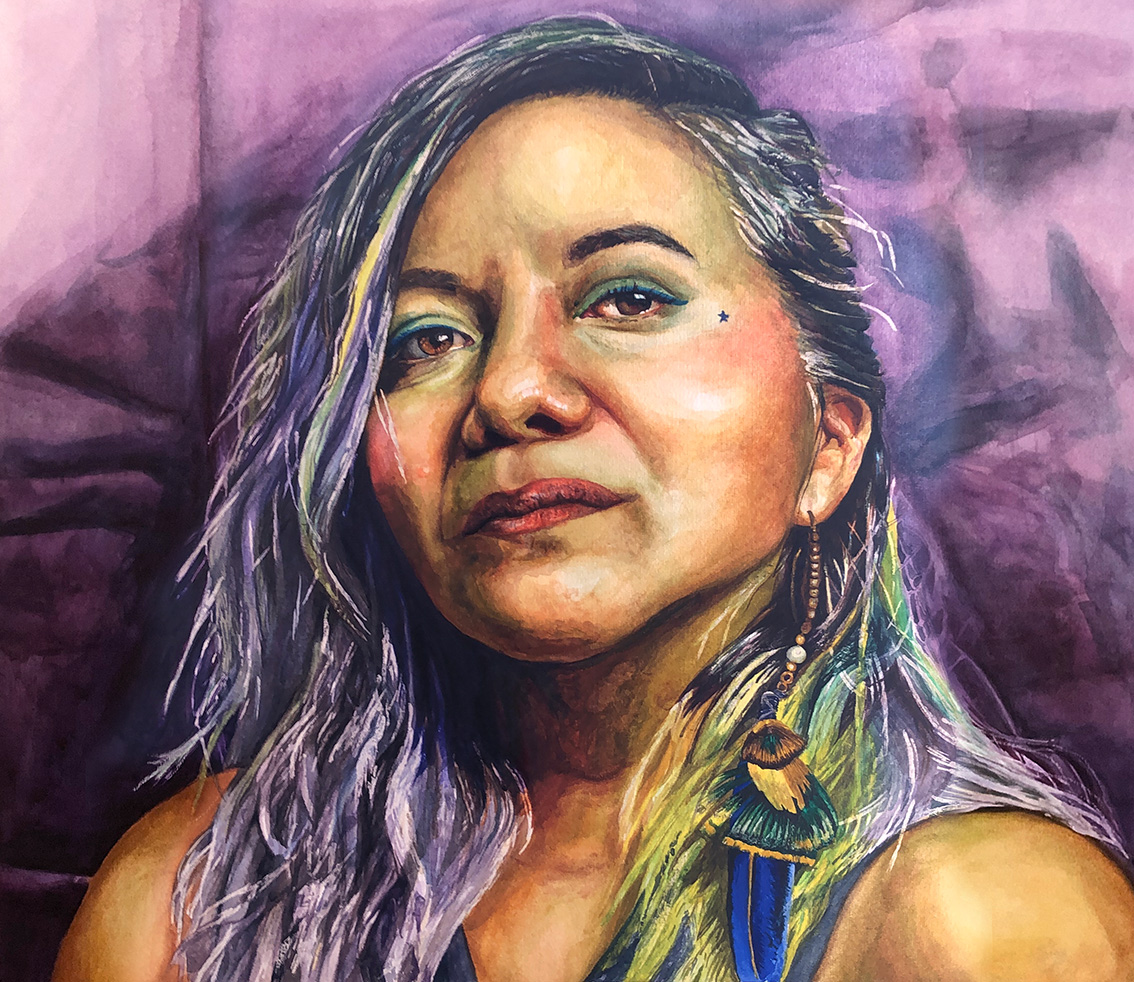 Michelle Ortega live painting obra 5